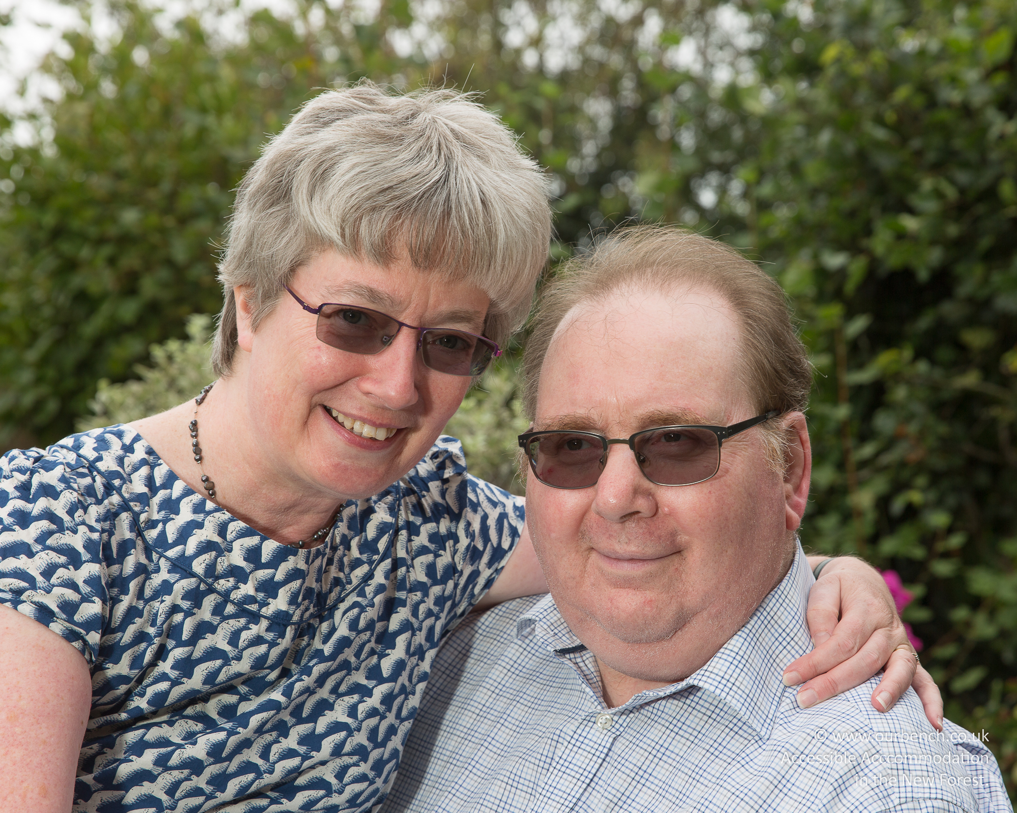 2 adults in the garden